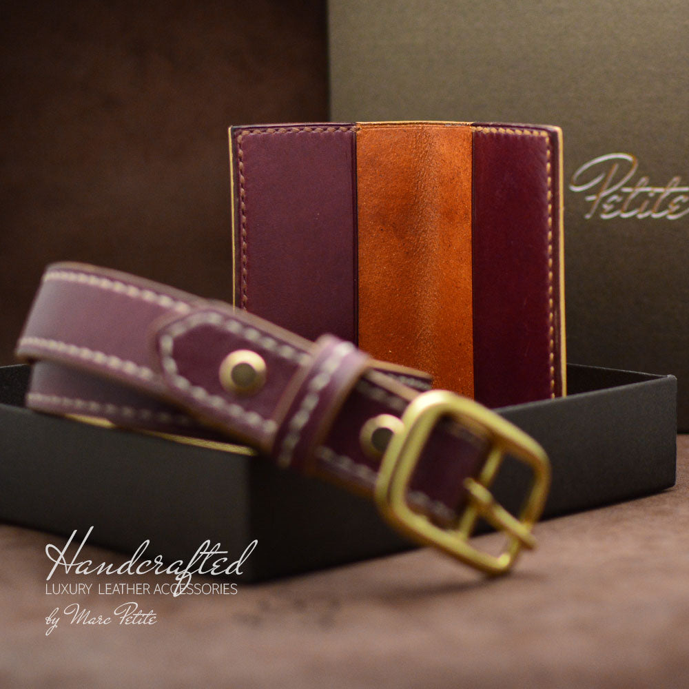 Leather Gift Pack: Belt & Cardholder