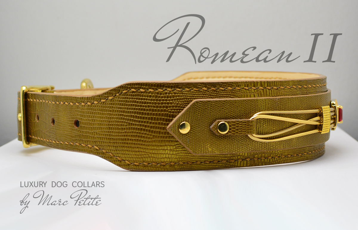 Romean - Gold Haute Couture Dog Collar - by Marc Petite