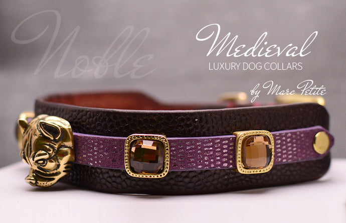 Luxury Teacup Leather Dog Collar Personalized Small Dog 